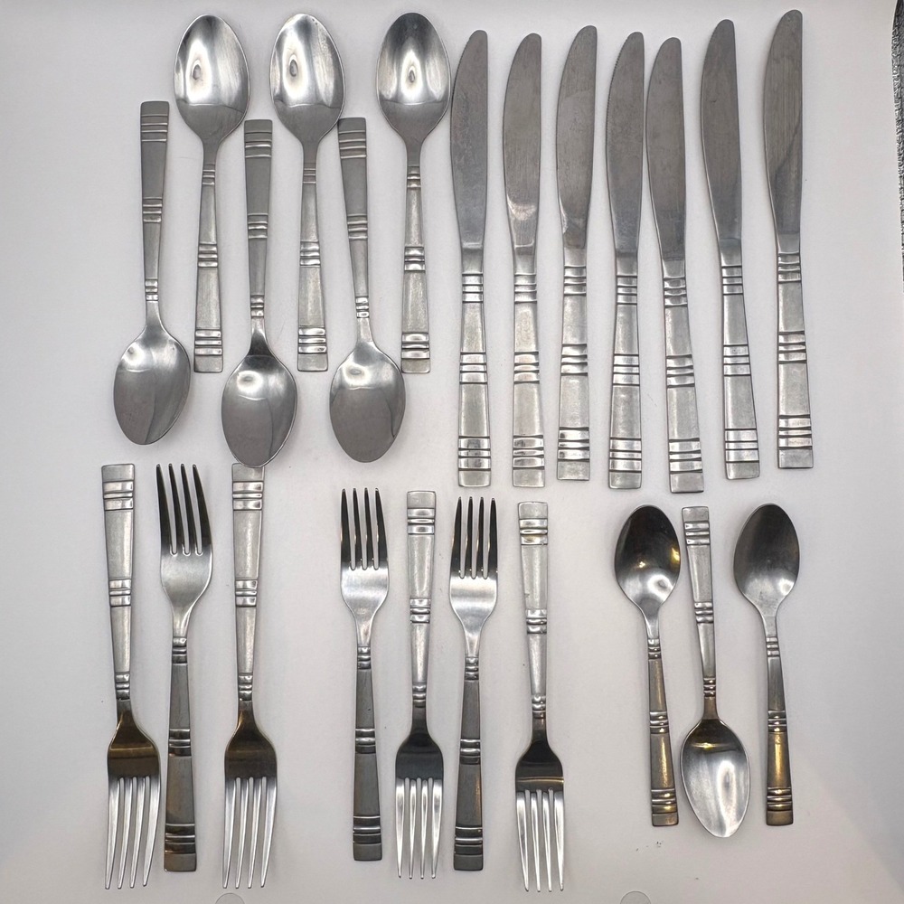 Mainstays Ashton Square Stainless Flatware Silverware 23 Piece Replacement Lot